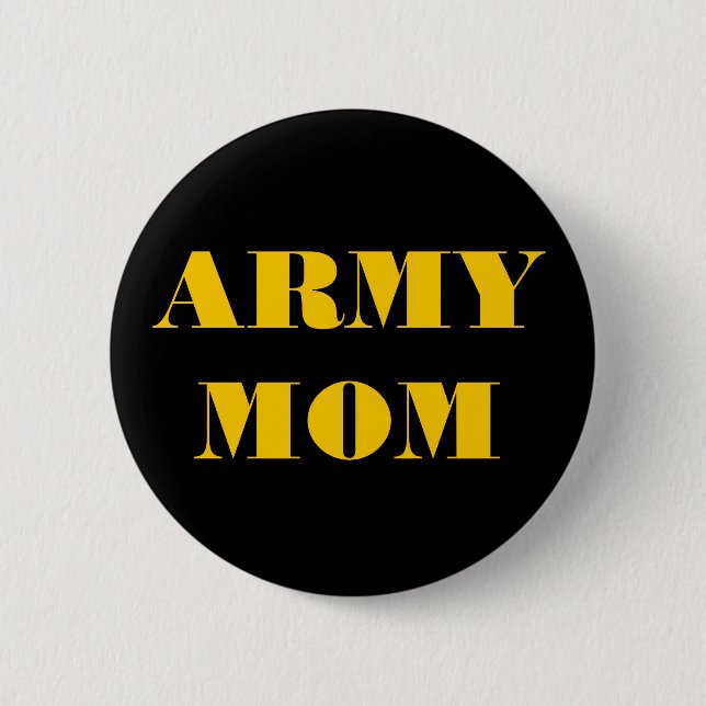Chapa Redonda De 5 Cm Button Army Mom (Anverso)