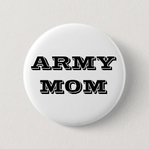 Chapa Redonda De 5 Cm Button Army Mom