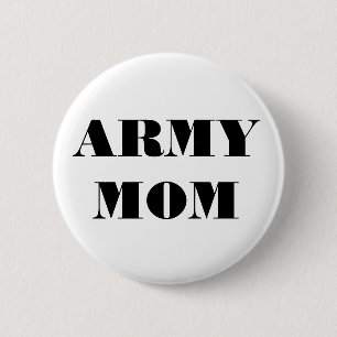Chapa Redonda De 5 Cm Button Army Mom