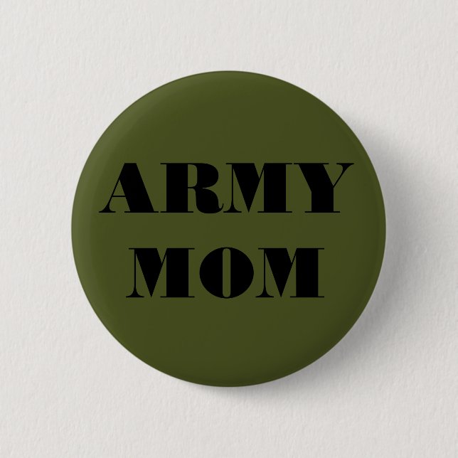 Chapa Redonda De 5 Cm Button Army Mom (Anverso)
