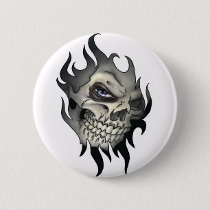 Chapa Redonda De 5 Cm Button, Calavera