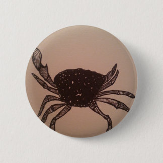 Chapa Redonda De 5 Cm Button crab