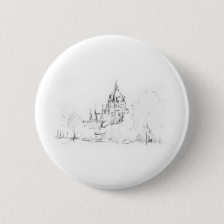 Chapa Redonda De 5 Cm Button dibujo Hannover ayuntamiento paisaje