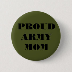 Chapa Redonda De 5 Cm Button Orgulloso Army Mom