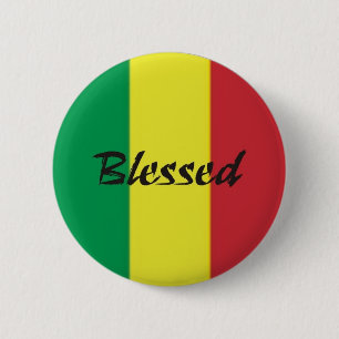 Chapa Redonda De 5 Cm Button Rastafari bendición