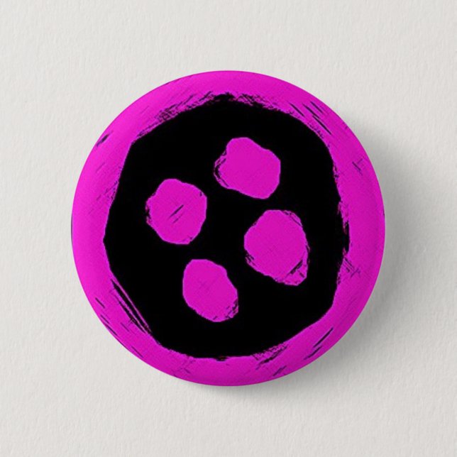 Chapa Redonda De 5 Cm Buttongirl de Katieboy (Anverso)