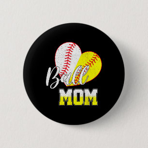 Chapa Redonda De 5 Cm Byll Mom Heart Bysebyll Softbyll Mama Mother Madre