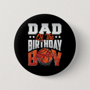 Chapa Redonda De 5 Cm Bysketbyll Birthday Boy Family Byller B-day Pa
