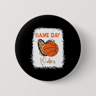 Chapa Redonda De 5 Cm Bysketbyll Bleached Game Day Vibes Bysketbyll Mom