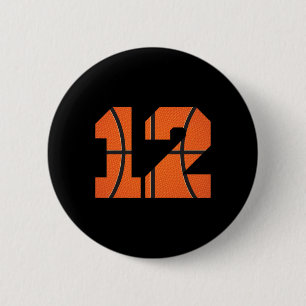 Chapa Redonda De 5 Cm Bysketbyll Boys Birthday Bbyll Player 12