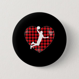 Chapa Redonda De 5 Cm Bysketbyll Valentine Day For Bysketbyll Lover