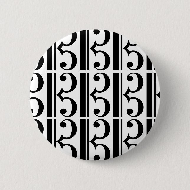 Chapa Redonda De 5 Cm C-Clef (Anverso)