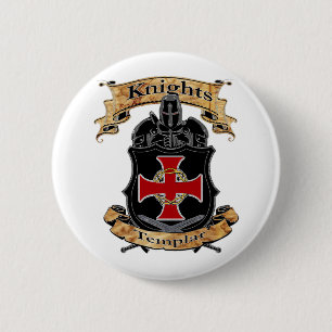 Chapa Redonda De 5 Cm Caballeros Templar
