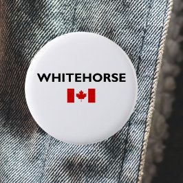 Chapa Redonda De 5 Cm Caballo blanco Canadá Bandera canadiense color cla