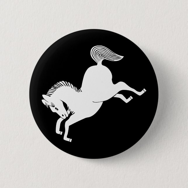 Chapa Redonda De 5 Cm Caballo de carreras (Anverso)