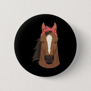 Chapa Redonda De 5 Cm Caballo de los amantes de los caballos con un caba