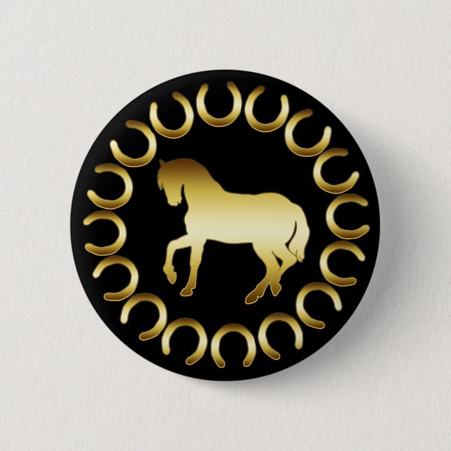 CHAPA REDONDA DE 5 CM CABALLO DE ORO (Anverso)