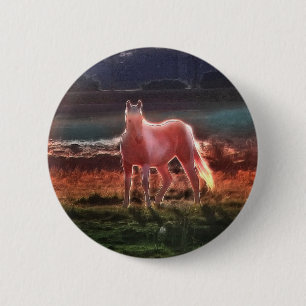 Chapa Redonda De 5 Cm Caballo de sueño espiritual