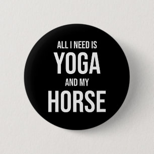 Chapa Redonda De 5 Cm Caballo de Yoga para Yogini