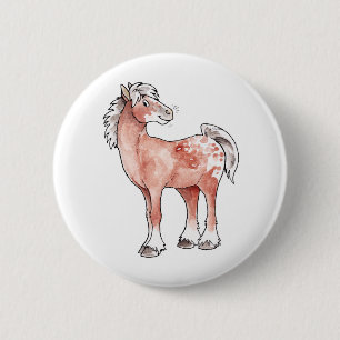 Chapa Redonda De 5 Cm Caballo del Appaloosa