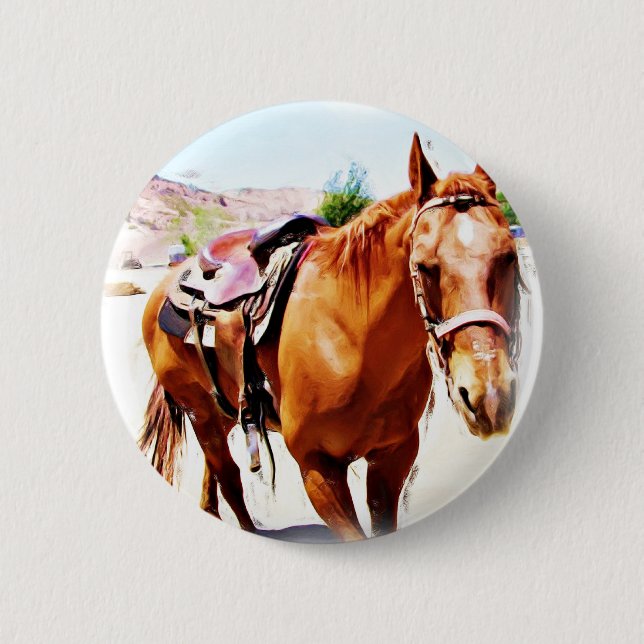 Chapa Redonda De 5 Cm Caballo Lover_ (Anverso)