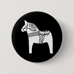 Chapa Redonda De 5 Cm Caballo negro de Dala