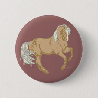 Chapa Redonda De 5 Cm Caballo Palomino