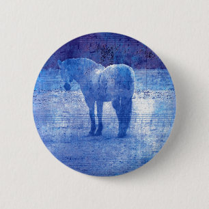 Chapa Redonda De 5 Cm Caballo púrpura