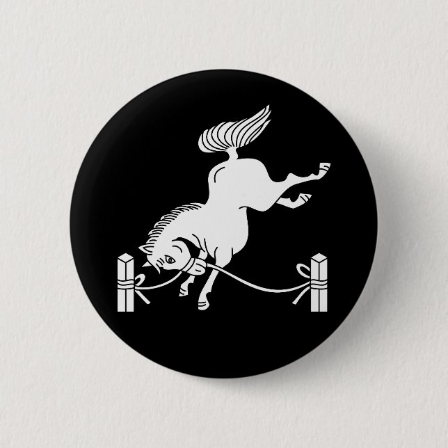 Chapa Redonda De 5 Cm Caballo Soma atado (Anverso)