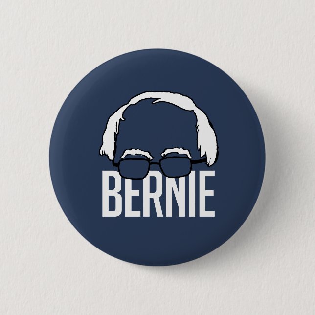 Chapa Redonda De 5 Cm Cabeza 2016 de Bernie (Anverso)