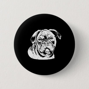 Chapa Redonda De 5 Cm Cabeza de bulldog