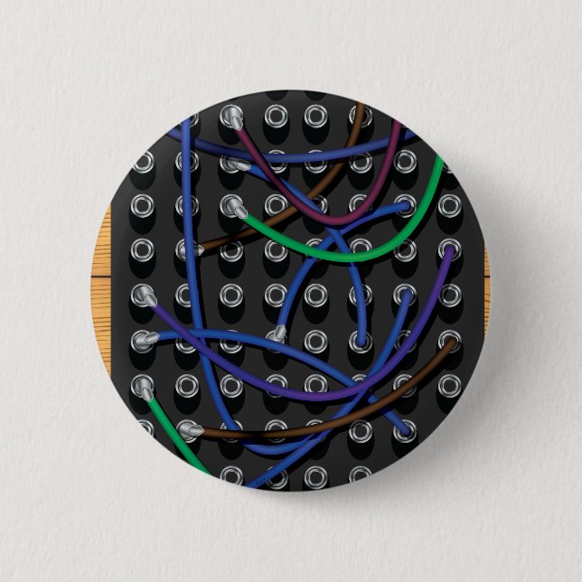 Chapa Redonda De 5 Cm Cables de intercambio telefónico (Anverso)