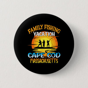Chapa Redonda De 5 Cm Cabo Cod Machusetts Familia Fishing Vacation Sunse