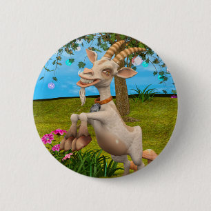 Chapa Redonda De 5 Cm Cabrito de dibujos animados divertidos arte de jar