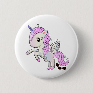 Chapa Redonda De 5 Cm Caca de huevo de chocolate Pegasus de Unicornio de