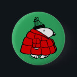 Chapa Redonda De 5 Cm Cacahuetes | Chaqueta Snoopy Red Puffer<br><div class="desc">Echa un vistazo a este divertido diseño de maní con Snoopy en su chaqueta roja de invierno.</div>