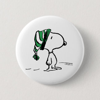 Chapa Redonda De 5 Cm Cacahuetes | Gorra de nieve verde de Snoopy