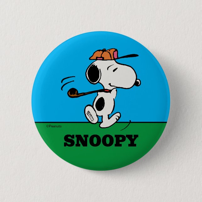 Chapa Redonda De 5 Cm Cacahuetes | Snoopy Golf (Anverso)