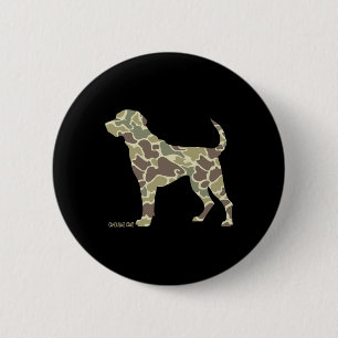 Chapa Redonda De 5 Cm Cacería de perro camuflaje de camo de perro de lab