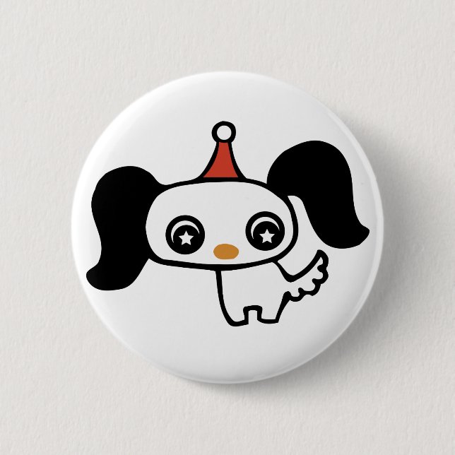 Chapa Redonda De 5 Cm cachorro adorable (Anverso)