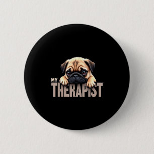 Chapa Redonda De 5 Cm Cachorro Divertido Mi Pug Terapéutico Perro