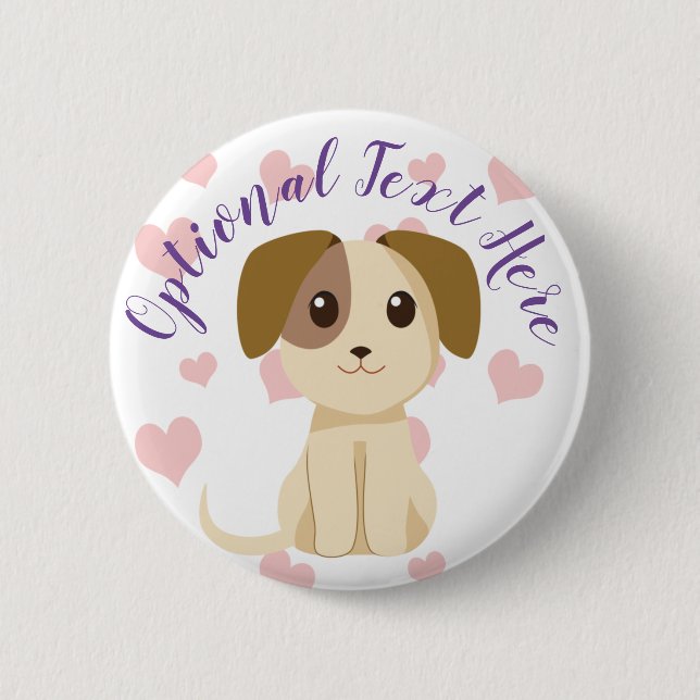 Chapa Redonda De 5 Cm Cachorro dulce (Anverso)