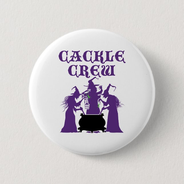 Chapa Redonda De 5 Cm Cackle Crew Medieval Halloween Brujas (Anverso)