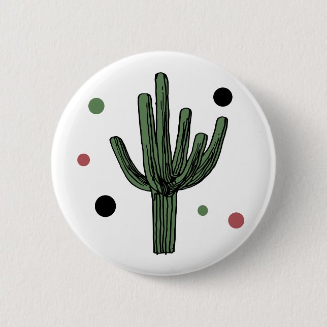 Chapa Redonda De 5 Cm Cactus (Anverso)