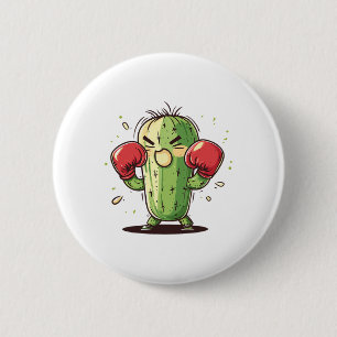 Chapa Redonda De 5 Cm Cactus Boxer Funny Ly Punch