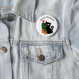 Chapa Redonda De 5 Cm Cactus de Nombre Personalizado