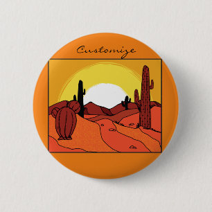 Chapa Redonda De 5 Cm Cactus del desierto Thunder_Cove