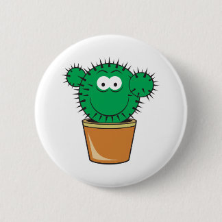 Chapa Redonda De 5 Cm Cactus Face