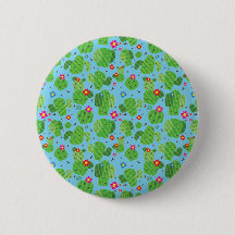 Cactus Me Outside (Azul) - Button
