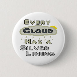 Chapa Redonda De 5 Cm Cada Nube Tiene Lino Plateado